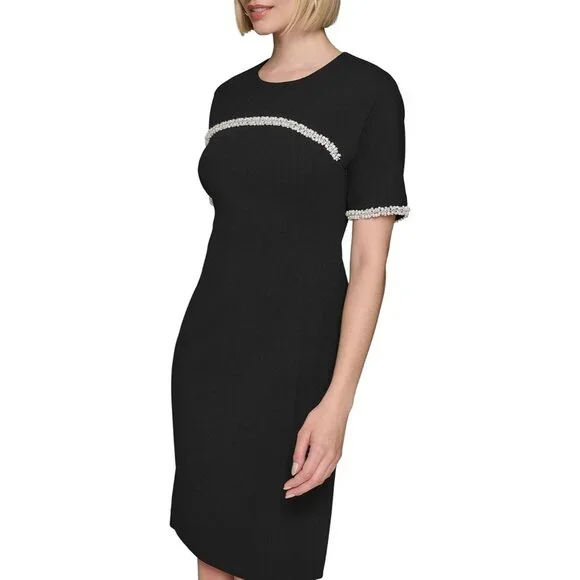 black corset gothic dress Black Pearl Beaded Midi Dress XXL